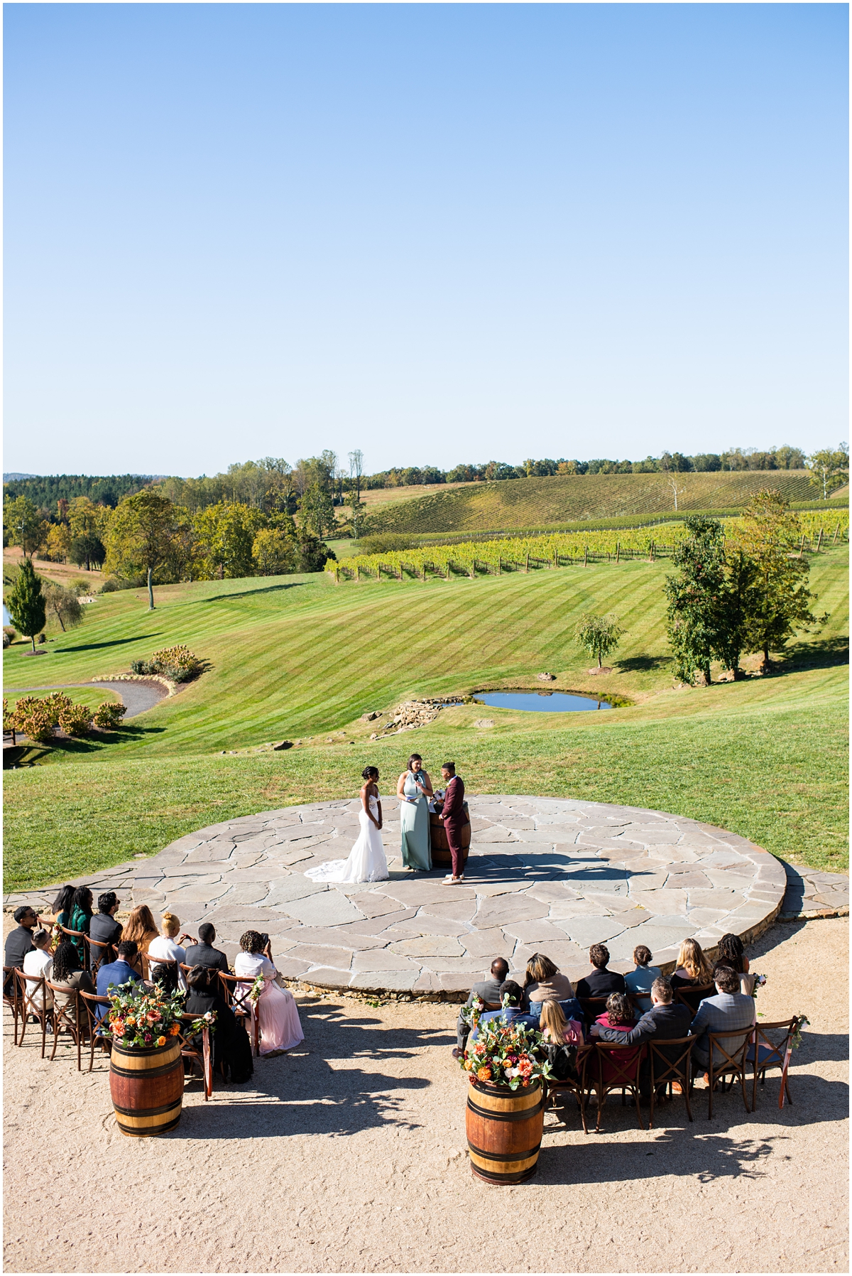 Intimate wedding at Stone Tower in Virginia